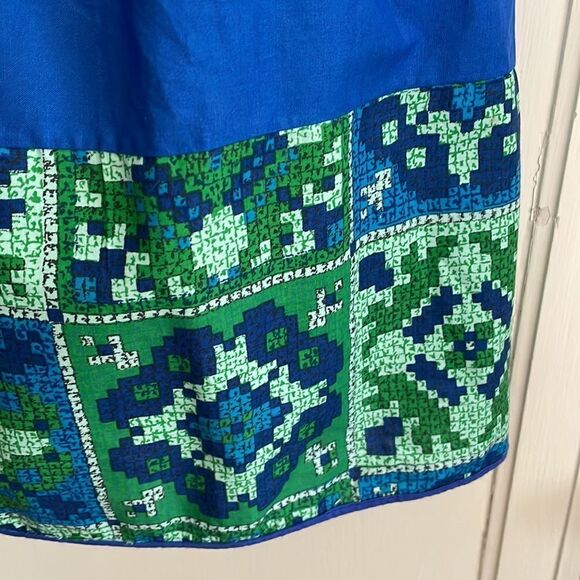 Vtg mid Century kitschy blue & green apron - Picture 3 of 5
